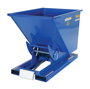 1/2 CuYd 70 Degree Medium Duty Self Dumping Hopper w/ Bumper Release - Blue